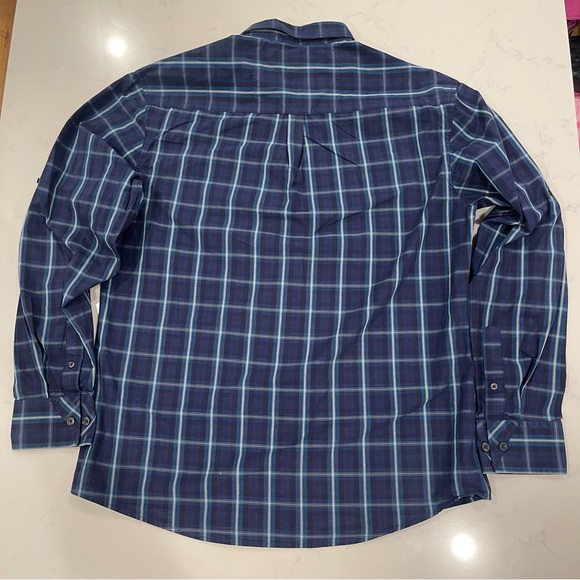 Vince Camuto Blue Plaid Dress Shirt - Picture 6 of 6